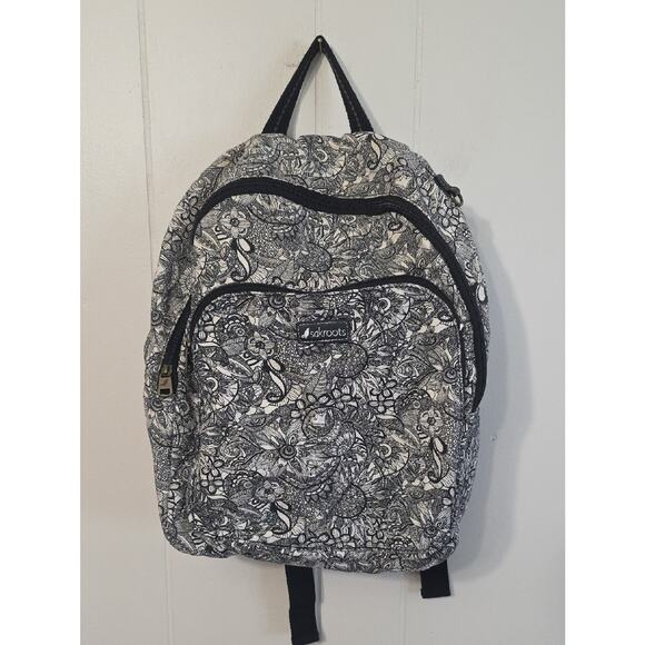 Sakroots Artist Circle Medium Black/White Spirit Desert Print Colorable Backpack main image 7